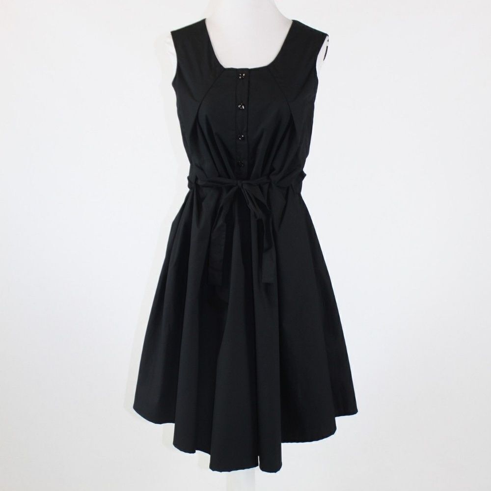 Black cotton GR. Dano A-line dress 6